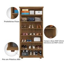 Sapateira New Requinte com Detalhes Ripados e Espelho Cor Cinamomo