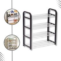 sapateira organizador 4 andares vertical metal e plastico