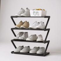 Sapateira Organizador de Calçados 12 Pares 55x49cm Metal Tecido Entrada Closet