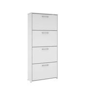 Sapateira Organizador De Sapatos Armário 4 Portas Branco Vertical Calçados Madeira Multiuso