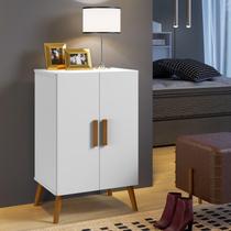 Sapateira Organizador Multifuncional Retro 2 Portas P/12 Pares -Pês de Madeira