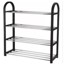 Sapateira Organizador Multiuso Desmontável Vertical Plástico e Metal 4 Andares Sapateira Organizador Multiuso Desmontável Vertical Plástico e Metal 4 Andares