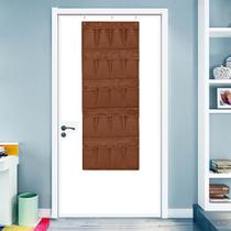 Sapateira Organizador Vertical Porta E Parede Flexível 10 Pares Sapatos Marrom