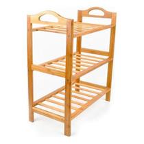 Sapateira Organizadora 3 Andares Bambu Multiuso 68x24cm Clin