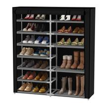 Sapateira Organizadora (36 Pares De Sapatos / 3 Pares Por Camada) Sapateira Multiuso Para Brinquedos Mantém Os Insetos Afastados Preto