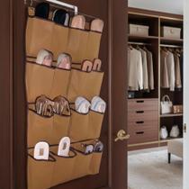 Sapateira Organizadora De Porta E Parede 16 Divisórias 8 pares Com Alça Armazenar Sapatos Roupeiro