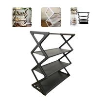 Sapateira organizadora multiuso 4 andares premium compacta 8 pares Sapateira organizadora multiuso 4 andares premium compacta 8 pares