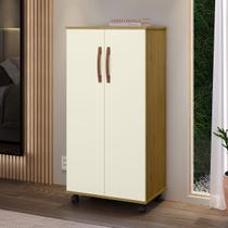 Sapateira Organizadora Multiuso Armário 2 Portas Com Rodízios Prateleira Nara K7 Plus