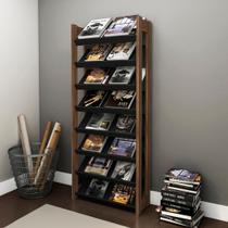 Sapateira Organizadora Multiuso com 8 Prateleiras MDP Preto/Nogal até 24 Pares Tecnomobili Sapateira Organizadora Multiuso com 8 Prateleiras MDP Preto/Nogal até 24 Pares Tecnomobili