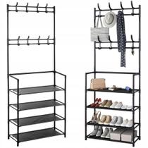 Sapateira Organizadora Multiuso P/ Calçados Roupas Bolsas 5 Níveis 8 Ganchos Duplos