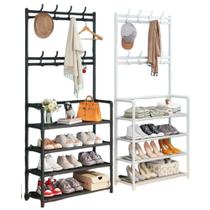 Sapateira Organizadora Multiuso P/ Calçados Roupas Bolsas 5 Níveis 8 Ganchos Duplos