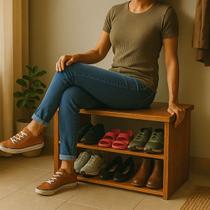Sapateira Organizadora Porta sapato Banco Sapateira hall de entrada
