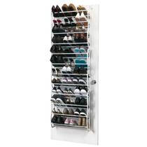 Sapateira organizadora vertical 36 pares em metal organizador de porta 72 calçados