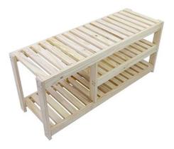 Sapateira Otimizada Pinus Com Banco 50x110x35cm