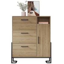Sapateira P1062 4 Portas 3 Prateleiras 96cm Oak Preto Placa & Ponto Sapateira P1062 4 Portas 3 Prateleiras 96cm Oak Preto Placa & Ponto
