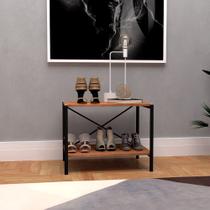 Sapateira Padova 2p Demolição/Preto - DS Estofados Sapateira Padova 2p Demolição/Preto - DS Estofados