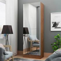 Sapateira para quarto agata 1 porta com espelho madeirado gelius móveis - Village Móveis
