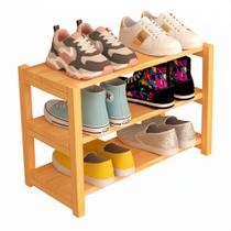 Sapateira Pequena 3 Prateleiras Porta Calçados e Tênis Madeira 100% Pinus