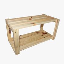 Sapateira Pequena de Madeira Maciça para 6 Calçados - 60x30x30 cm