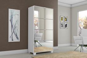 Sapateira Pequim Branco c/ Espelho CSA - Rede Móveis