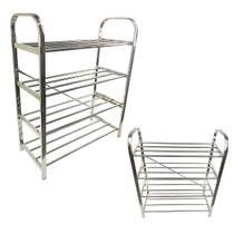 Sapateira Prateleira 4 Andares Inox 12 Pares Tenis Sandalia Calçado Sapato Organizaçao Corredor Entrada Quarto Casa Apartamento Multiuso Versatil Sapateira Prateleira 4 Andares Inox 12 Pares Tenis Sandalia Calçado Sapato Organizaçao Corredor Entrada Quarto Casa Apartamento Multiuso Versatil