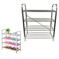 Sapateira Prateleira Inox 4 Andares Organizador Multiuso Sapato Calçado Tenis Casa Sala Corredor Recepçao Entrada Sapateira Prateleira Inox 4 Andares Organizador Multiuso Sapato Calçado Tenis Casa Sala Corredor Recepçao Entrada