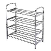 Sapateira Prateleira Inox 4 Andares Sapato Calçado Tenis Estante Casa Corredor Recepçao Entrada Organizador Multiuso