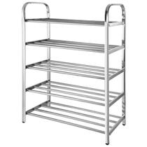 Sapateira Prateleira Inox 5 Andares Sandalia Tenis Sapatilha Calçado Sapato Rack Organizaçao Entrada Casa Multiuso