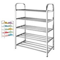 Sapateira Prateleira Inox 5 Andares Sapato Tenis Sandalia Calçado Organizaçao Hall de Entrada Rack Entrada Multiuso