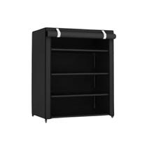 Sapateira Prateleira Multiuso 4 Desmontável Preto Sapateira Prateleira Multiuso 4 Desmontável Preto