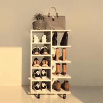 Sapateira prática e versátil móvel multi-uso 50x30x80cm Branco Sapateira prática e versátil móvel multi-uso 50x30x80cm Branco