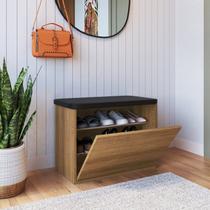 Sapateira Puff Solteiro 9 Pares com Estofado Quarto