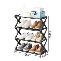 Sapateira Rack 4 Andares Organizadora Plástico 8 Pares Tênis Sapato Chinelo Sandália