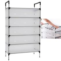 Sapateira Rack 6 Andares 18 Pares Sapato Tenis Sandalia Livro Objeto Organizaçao Hall de Entrada Prateleira Ajustavel Multiuso