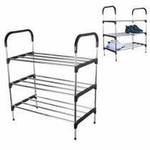 Sapateira Rack Organizador 3 andares Sapatos Tenis Calçados Multiuso Objetos Prateleiras Desmontavel Movel Casa