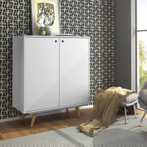 Sapateira Retro 50 2 Portas 10 Prateleiras Branco - Olivar Móveis Sapateira Retro 50 2 Portas 10 Prateleiras Branco - Olivar Móveis
