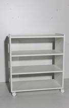 Sapateira Rodízio 100% MDF Branco Fosco 12 Pares