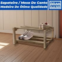 Sapateira Rústica Prateleira Organizadora Para Sapatos 2 Andares PInus Sapateira Rústica Prateleira Organizadora Para Sapatos 2 Andares PInus