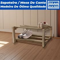 Sapateira Rústica Prateleira Organizadora Para Sapatos 2 Andares PInus Sapateira Rústica Prateleira Organizadora Para Sapatos 2 Andares PInus