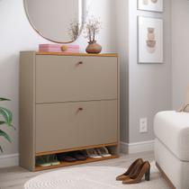 Sapateira Safira 2 Portas Basculantes Compacta, Organização Prática Para sapatos até numerção 40