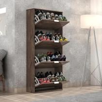 Sapateira Safira 4 Portas Basculante Quarta Divisão Chocolate Sapateira Safira 4 Portas Basculante Quarta Divisão Chocolate