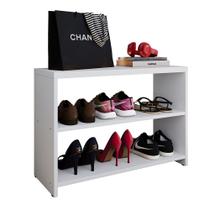 Sapateira Safira Organizadora Calçados Decoração Quarto Hall Entrada Banquinho - Branco - RPM Móveis