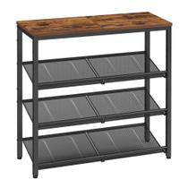Sapateira VASAGLE, organizador de 4 camadas com prateleiras de armazenamento 75x30x73cm