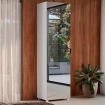Sapateira Versa Home 1 Porta 5 Prateleiras com Espelho Branco - Telasul