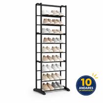 Sapateira Vertical 10 Andares Grande para 20 Pares Sapatos Tênis Multiuso Grande Sapateira Vertical 10 Andares Grande para 20 Pares Sapatos Tênis Multiuso Grande
