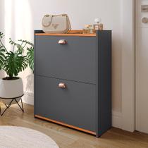 Sapateira Vertical 12 Pares Calçados Multiuso 2 Portas Basculantes Hall de Entrada Quarto Closet - Cinza/ Cinamomo Sapateira Vertical 12 Pares Calçados Multiuso 2 Portas Basculantes Hall de Entrada Quarto Closet - Cinza/ Cinamomo