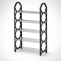 Sapateira Vertical 5 Prateleiras para 10 Pares em PVC e Metal Sapateira Vertical 5 Prateleiras para 10 Pares em PVC e Metal