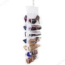 Sapateira Vertical 7 Pares de Sapato 85x28 cm TNT e PVC com Gancho VB Home