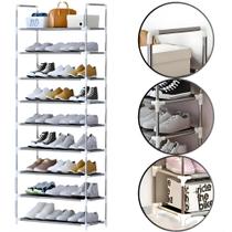 Sapateira Vertical Com Aço Inoxidável Luxuoso, Organizador 27 Pares De Sapatos E 9 Prateleiras Sapateira Vertical Com Aço Inoxidável Luxuoso, Organizador 27 Pares De Sapatos E 9 Prateleiras