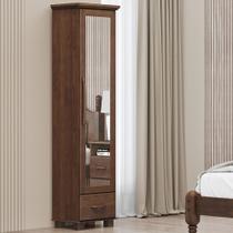 Sapateira Vertical Multiuso Com Espelho 1 Porta 1 Gaveta Zahav F06 Café - Lyam Decor